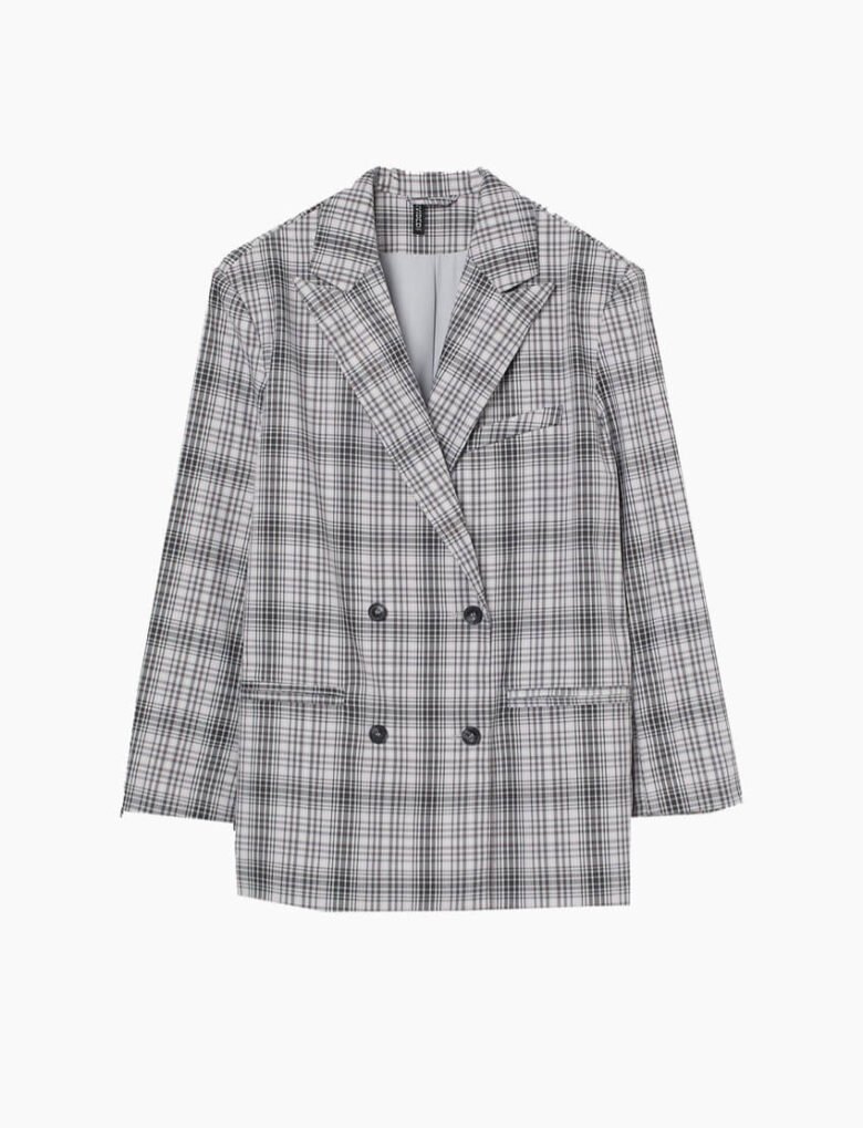 Linen Check Blazer - Image 5
