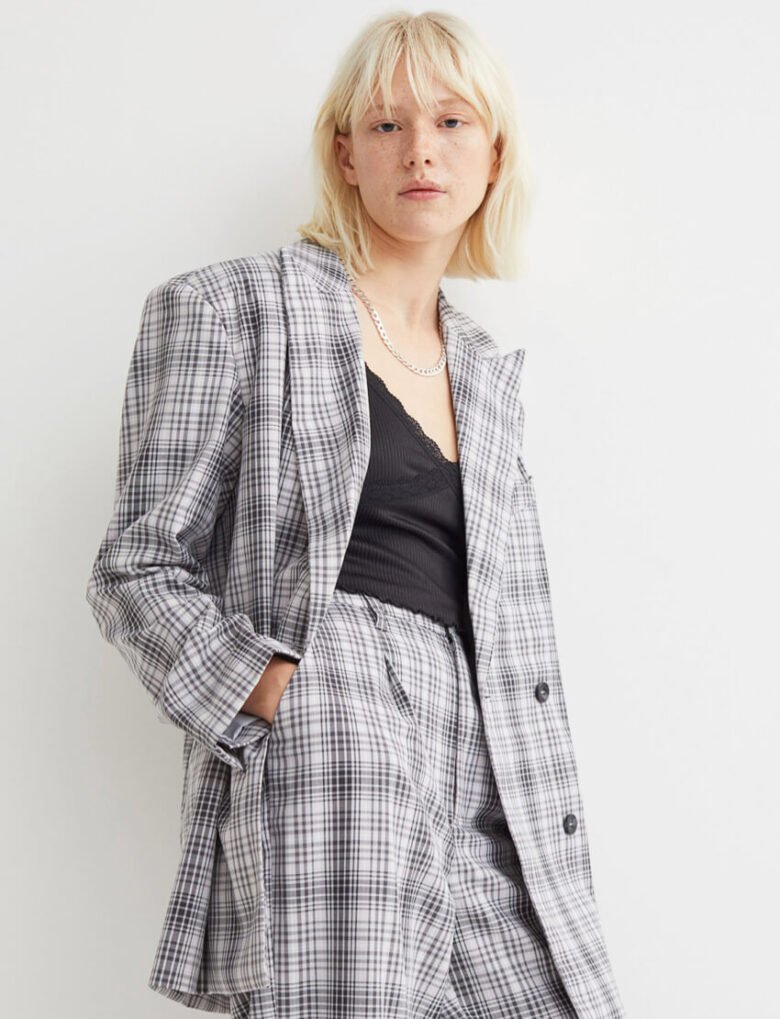 Linen Check Blazer - Image 6